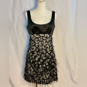 NWT Milly Cheetah Jacquard dress color: Silver size 4